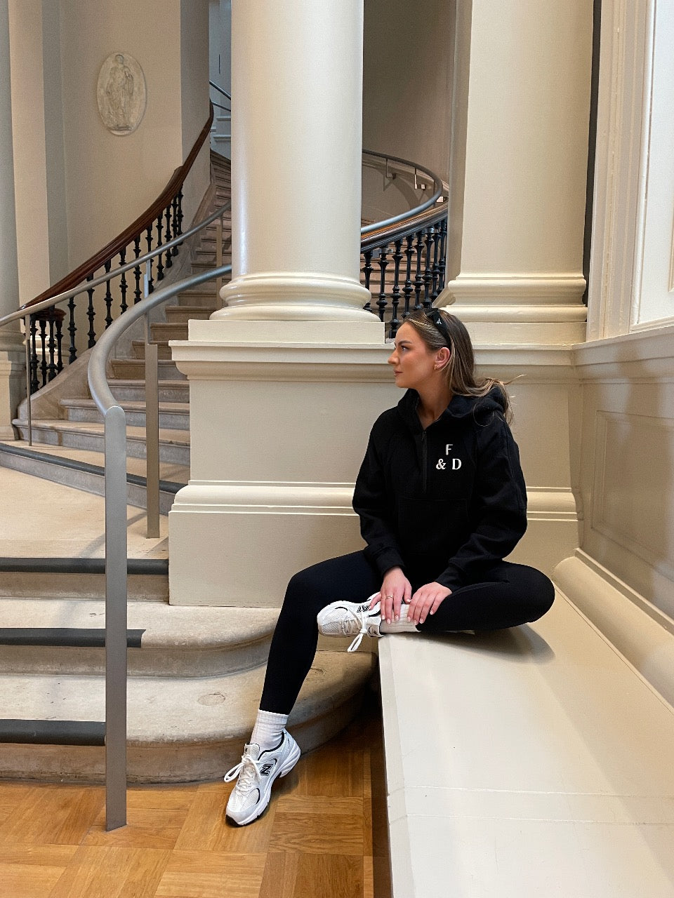 Black Half Zip Hoodie