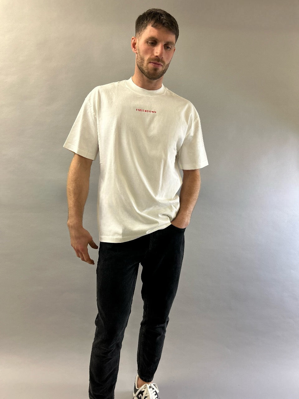 Red Logo Oversized Tee