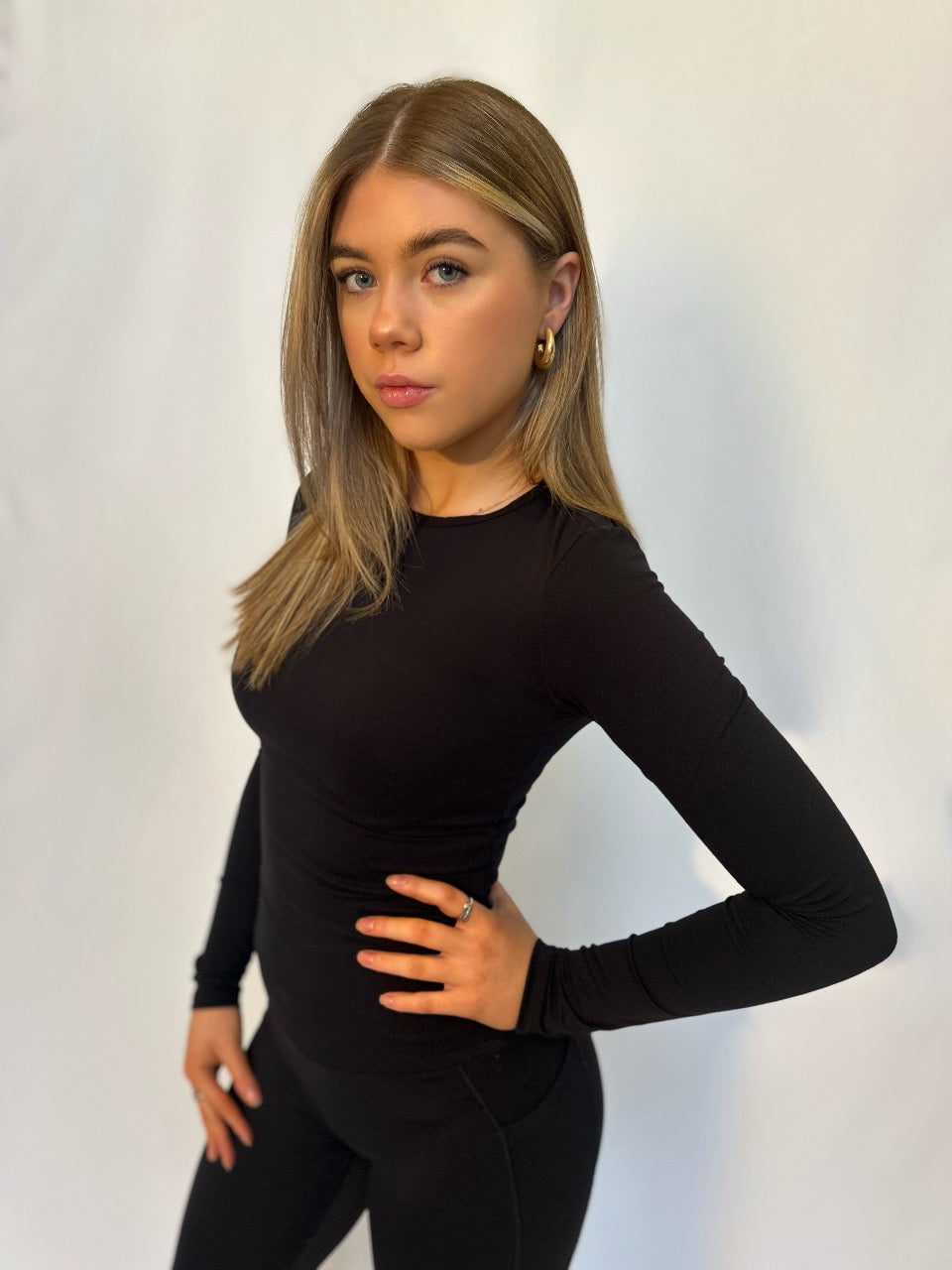 Super-Soft Long Sleeve Top Black