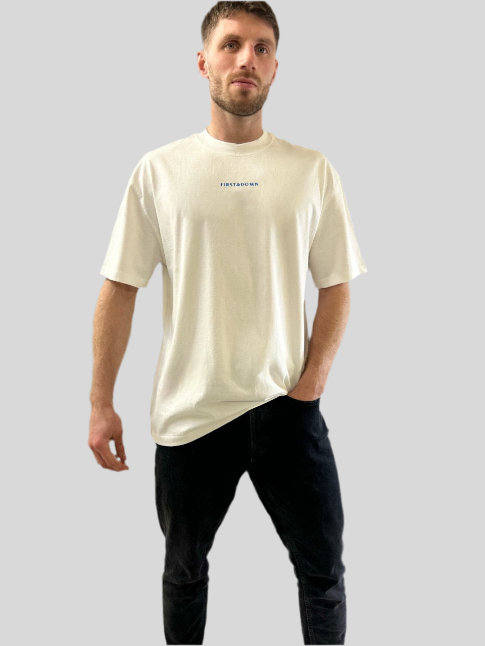 Blue Logo Oversized Tee