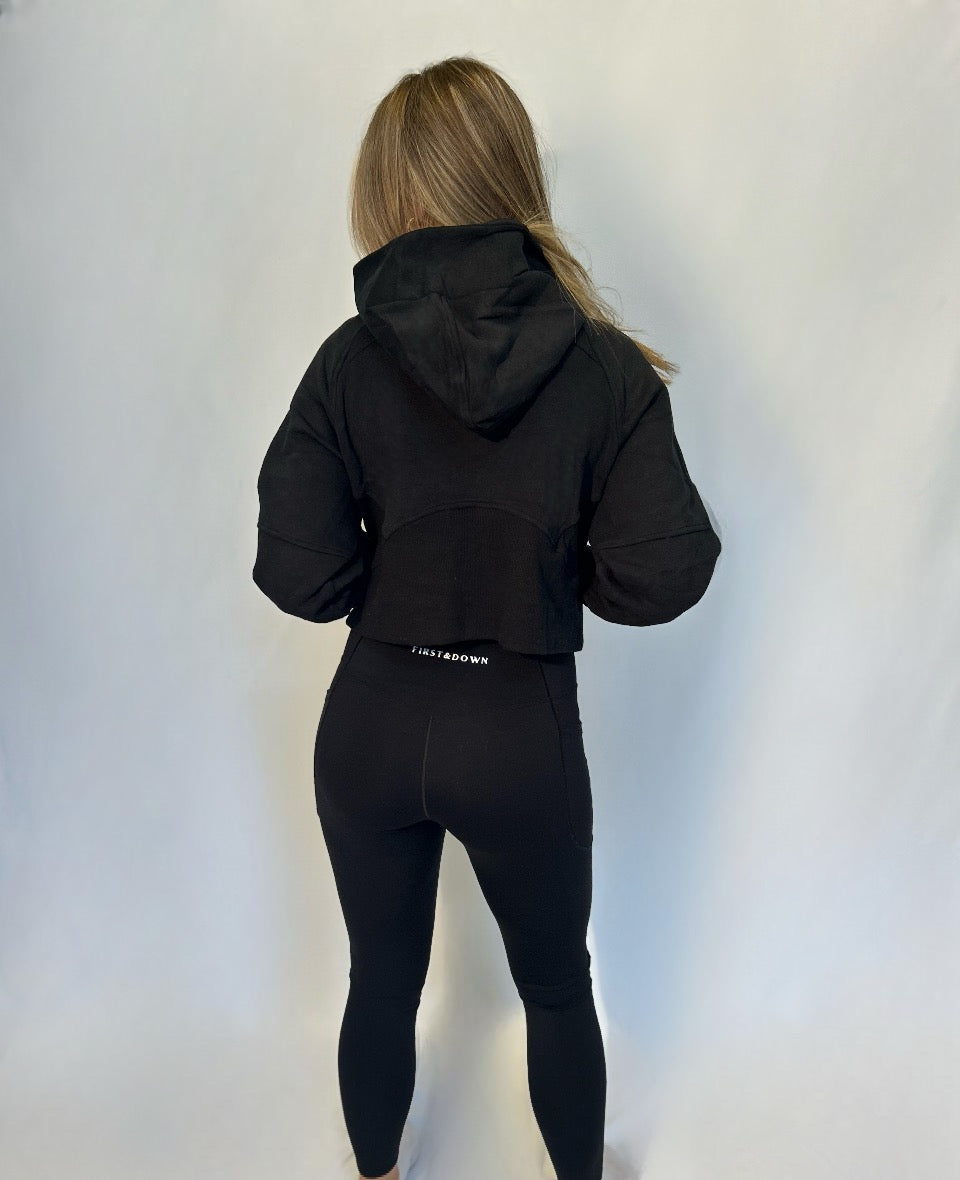 Black Half Zip Hoodie
