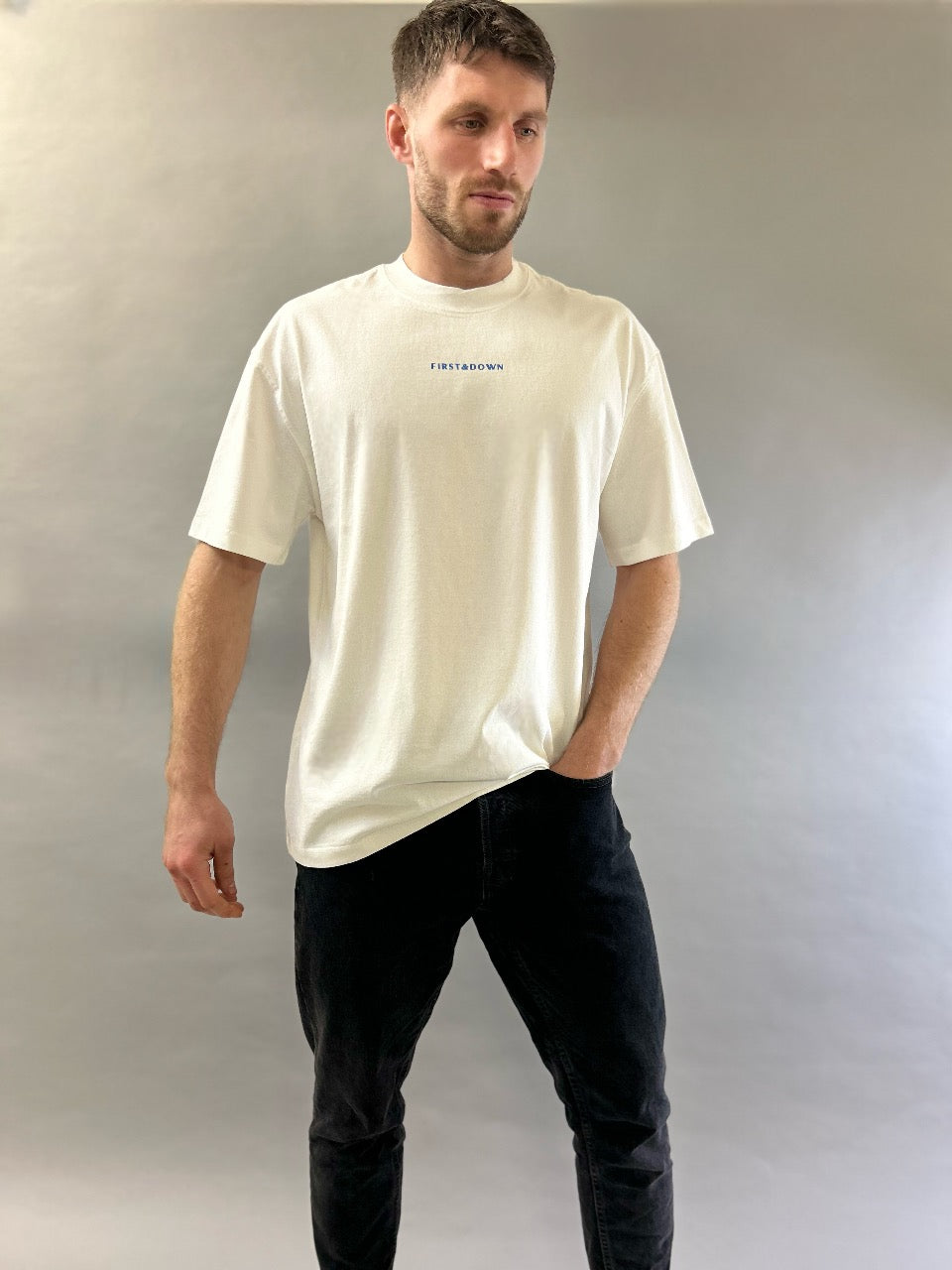 Blue Logo Oversized Tee