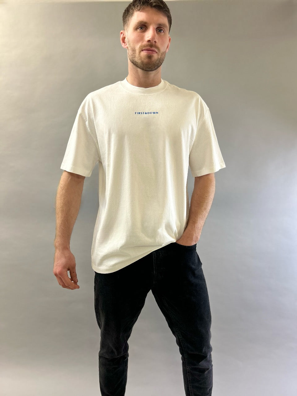 Blue Logo Oversized Tee
