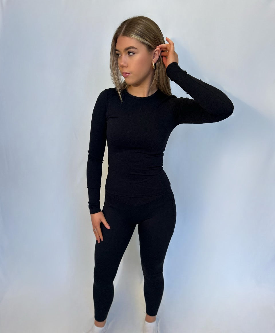 Super-Soft Long Sleeve Top Black