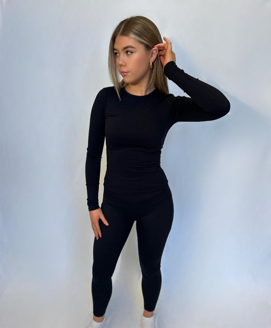 Super-Soft Long Sleeve Top Black