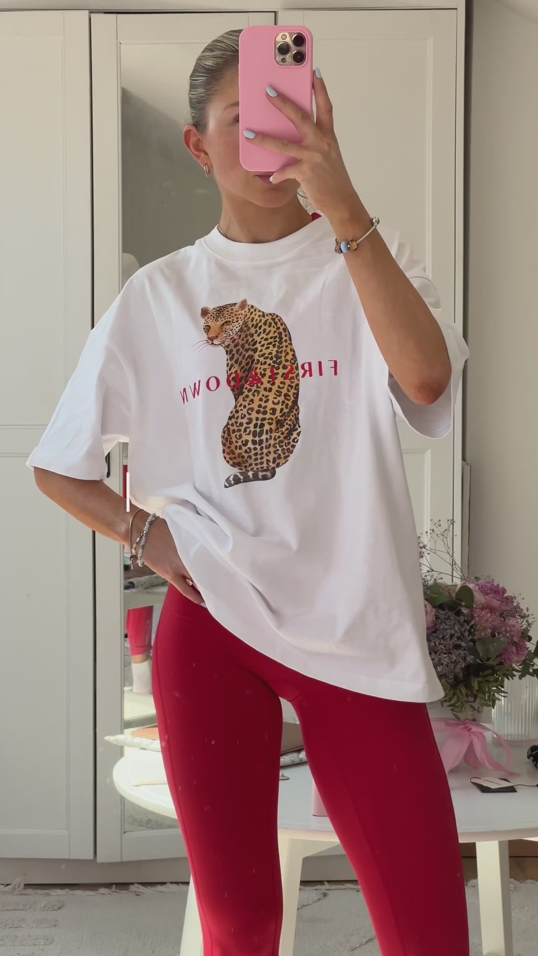 White Leopard Print T-Shirt – FIRSTANDDOWN